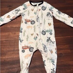 Farm Animal Print Copper Pearl Sleeper & Swaddle